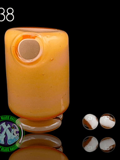 Preview pic of Kizmit Glass - Puffco Pivot Top #38 - Hot Sauce x Star White