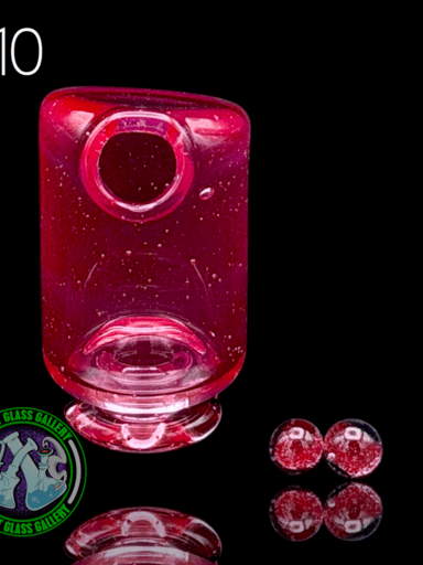 Preview pic of Kizmit Glass - Puffco Pivot Top #10 - Rose Quartz x Tangie
