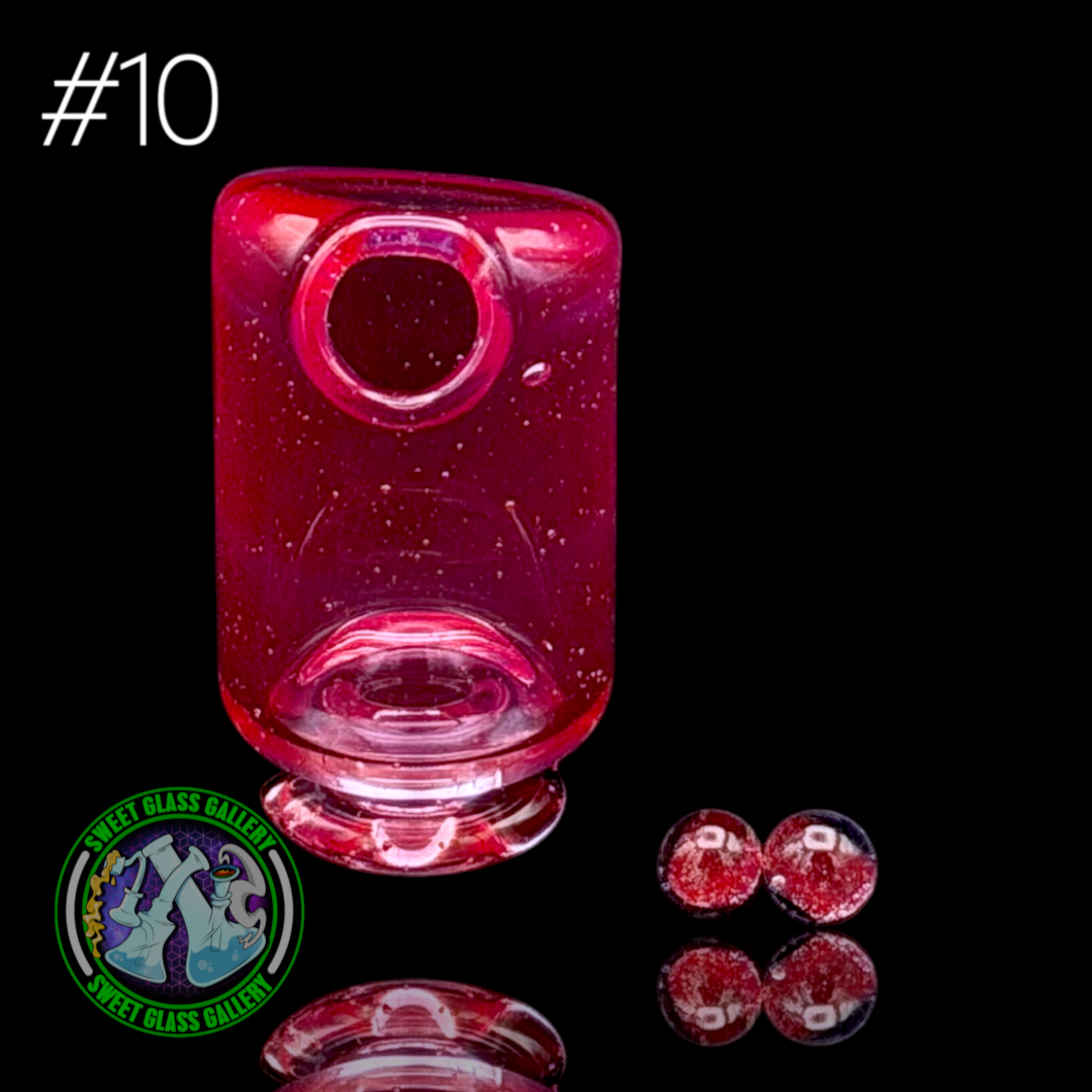 Preview pic of Kizmit Glass - Puffco Pivot Top #10 - Rose Quartz x Tangie