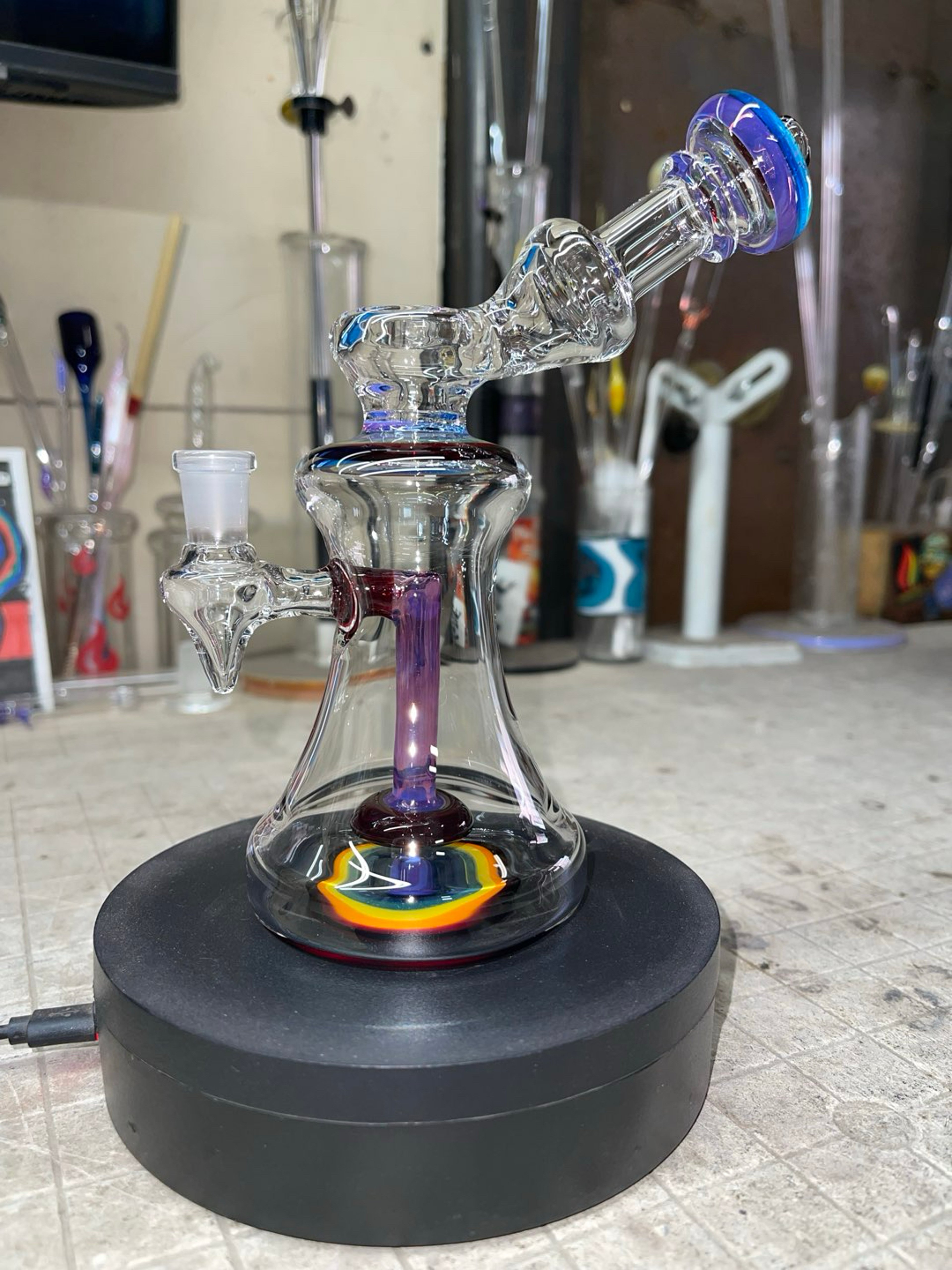7” tall 10mm joint, red Elvis, green slyme, stargazer, yellow and orange color image 0