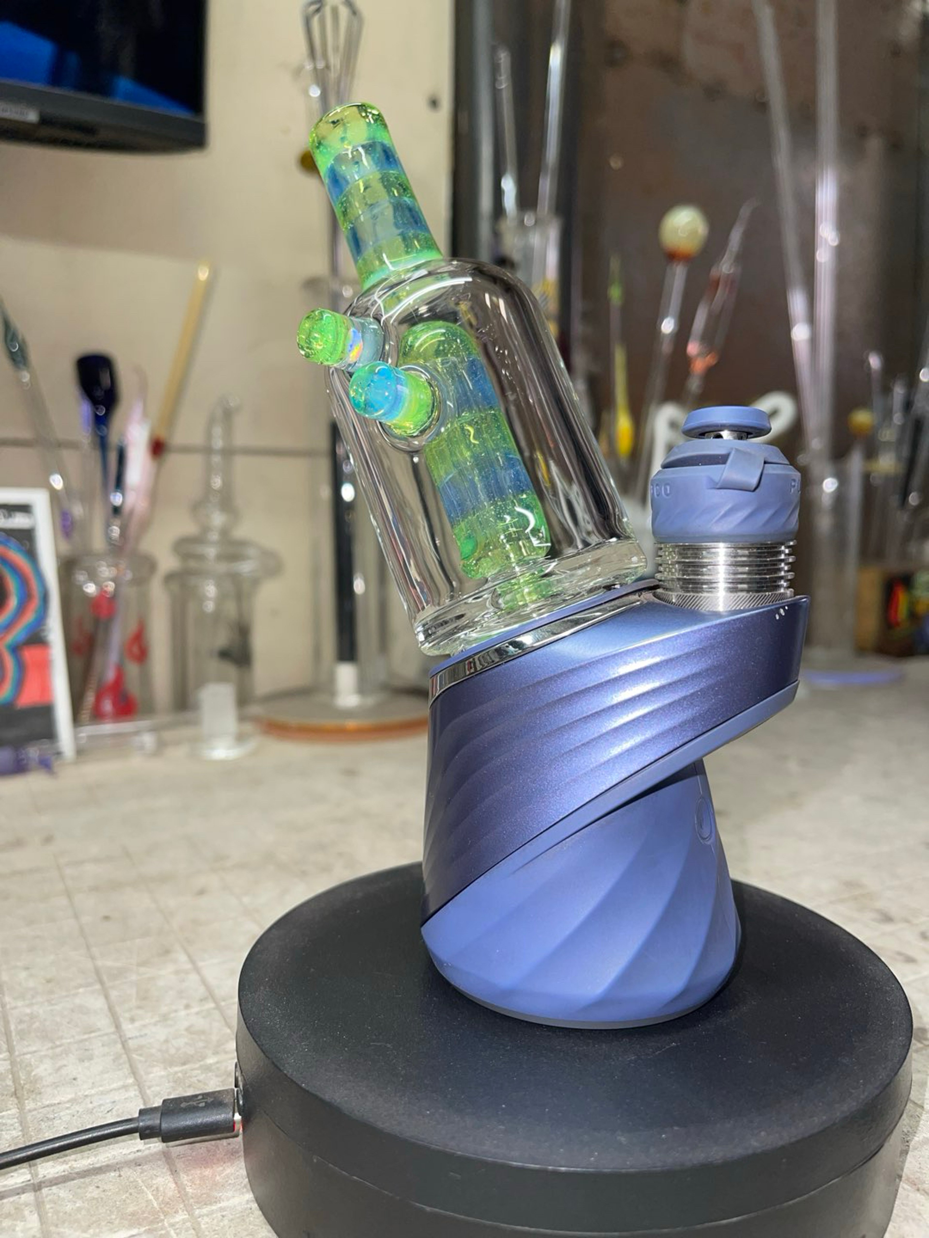 Green slyme and ether colored( device not included) 2 holes perc image 0