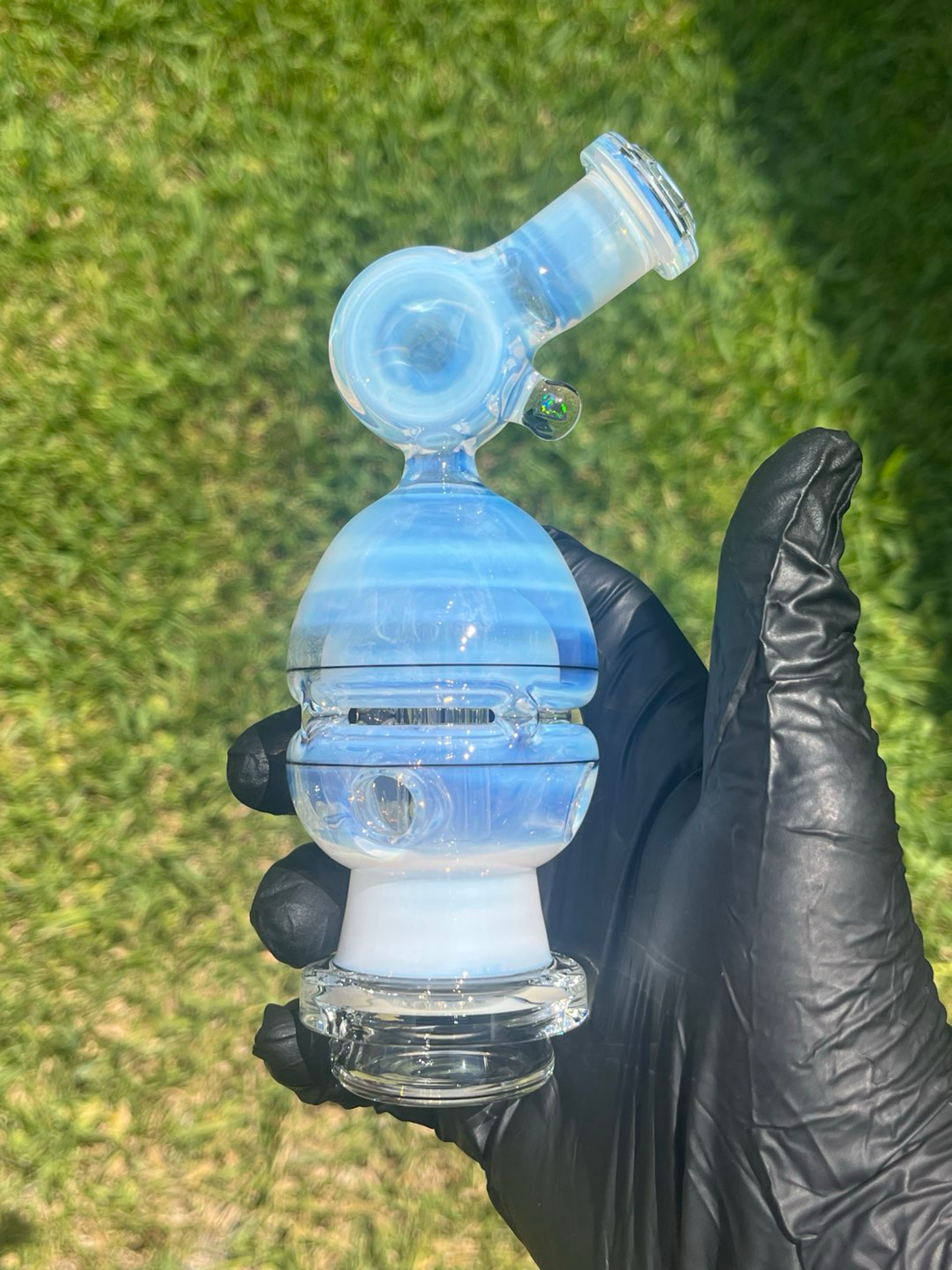 Preview pic of Miner Glass Bent Neck Fab Egg Ghost