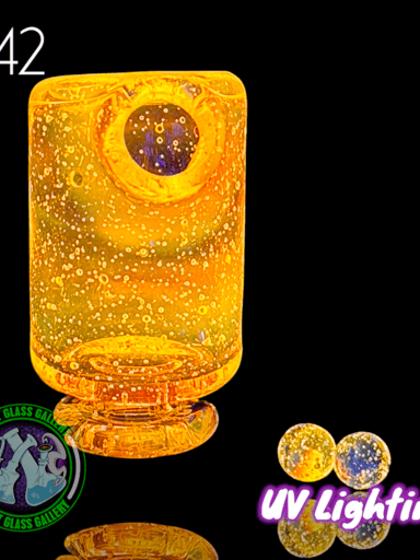 Preview pic of Kizmit Glass - Puffco Pivot Top #42 - Opal Citron Lite (UV)