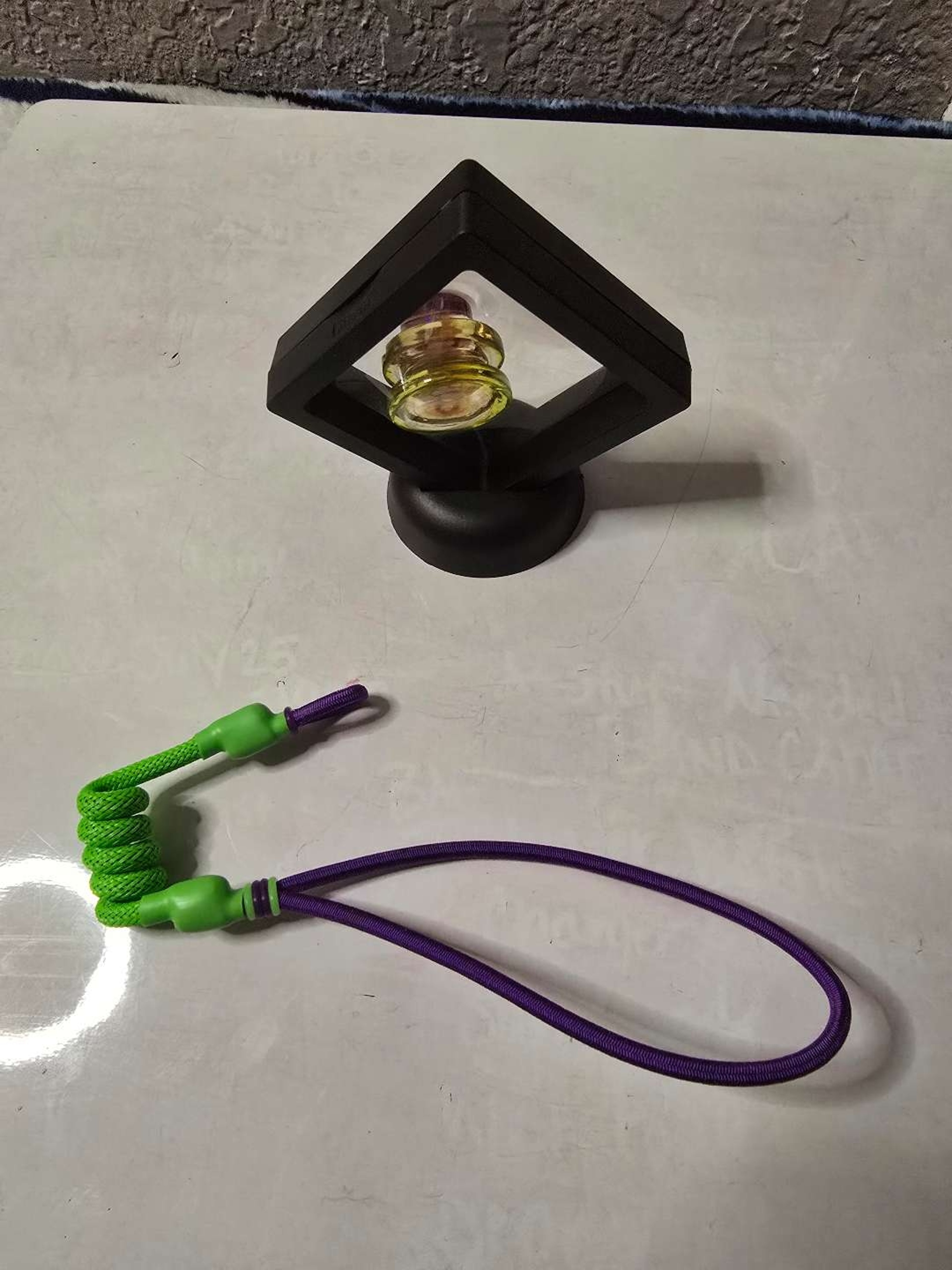 Preview pic of GemCup Glass Adjustable Cap for Dr Dabber Switch 2 with matching Tuff Tether