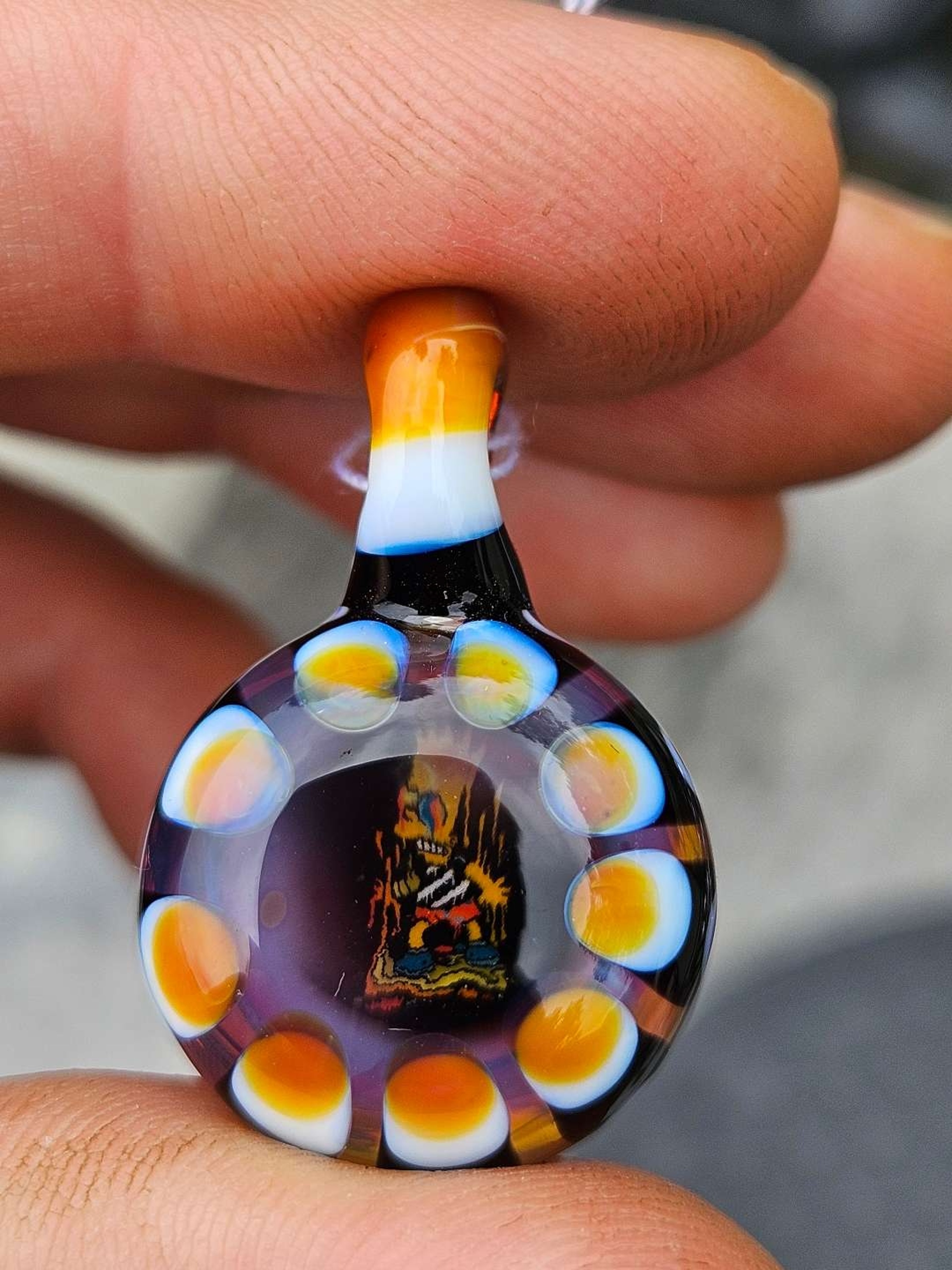 Preview pic of Trippy Bart Simpson Dotstack Pendant