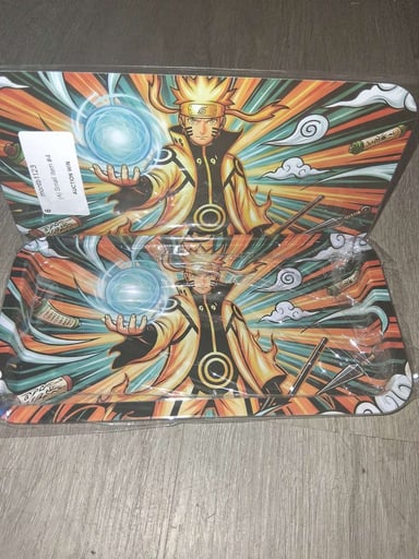 Preview pic of Brand New Naruto Kurama Mode Metal Rolling Tray + Magnetic Lid Set