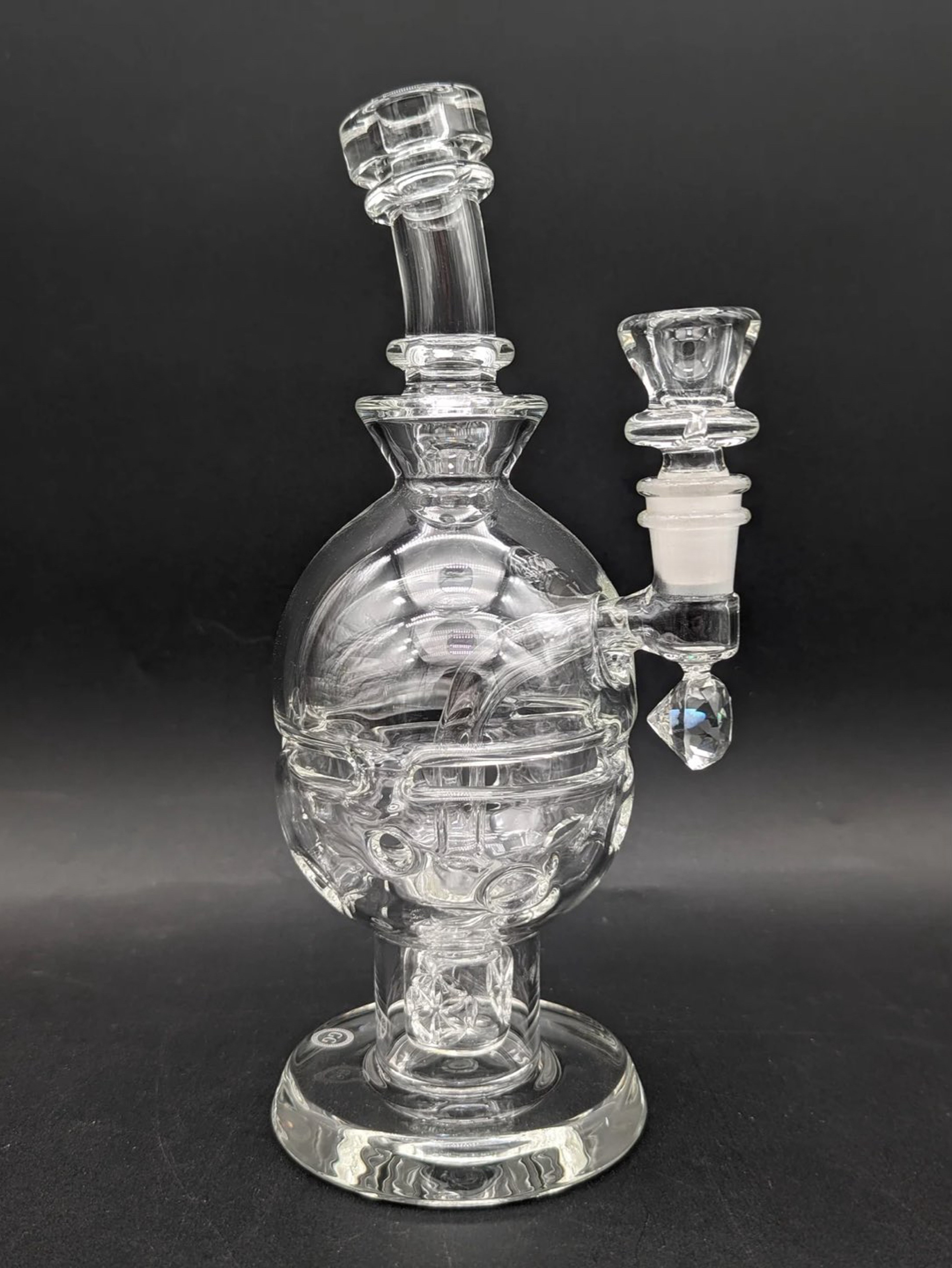 GREEK GLASS FACETED FAB EGG DAB RIG image 0