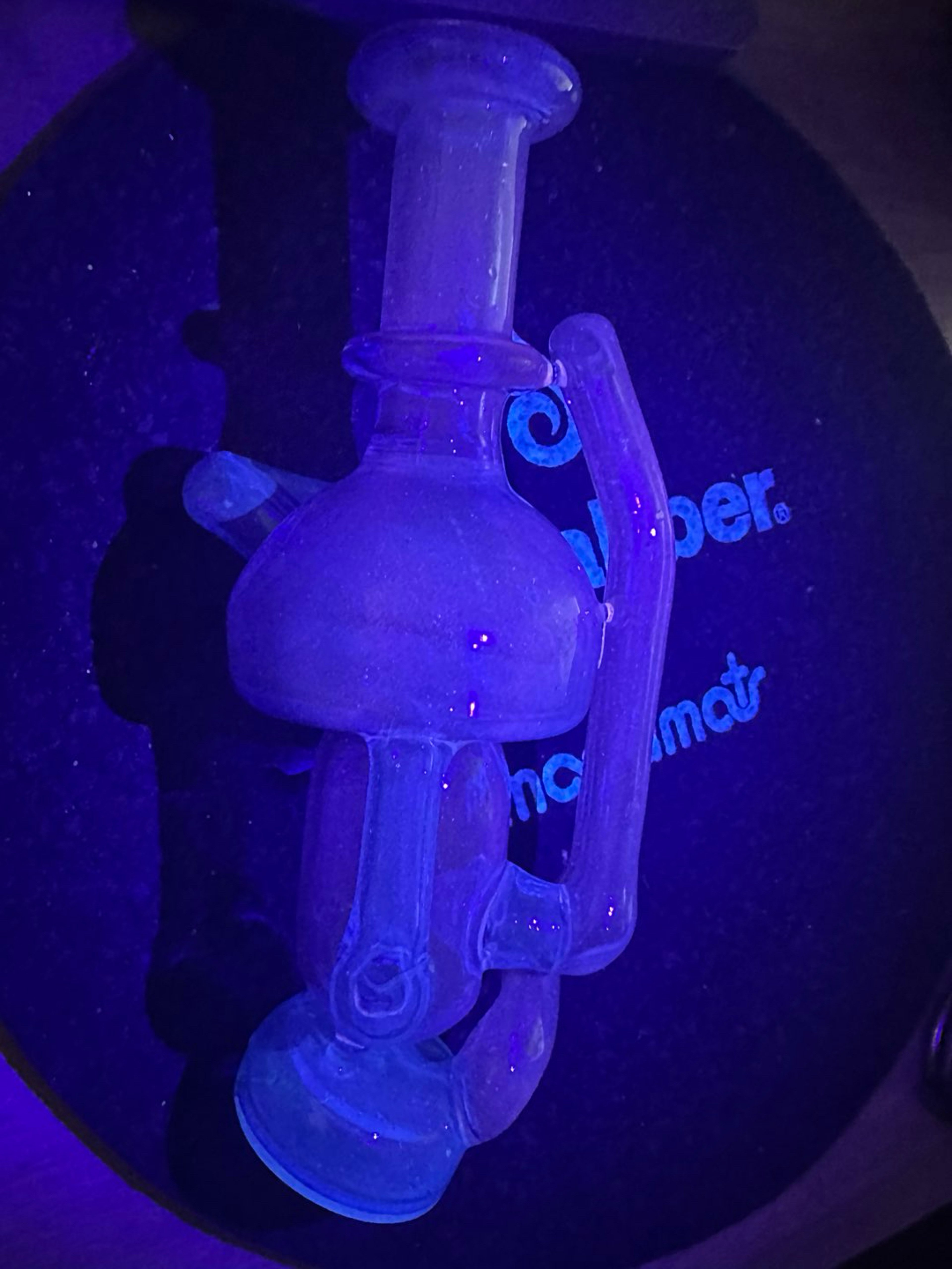 Preview pic of Puffco Dual Tesla Recycler top in Blu UV
