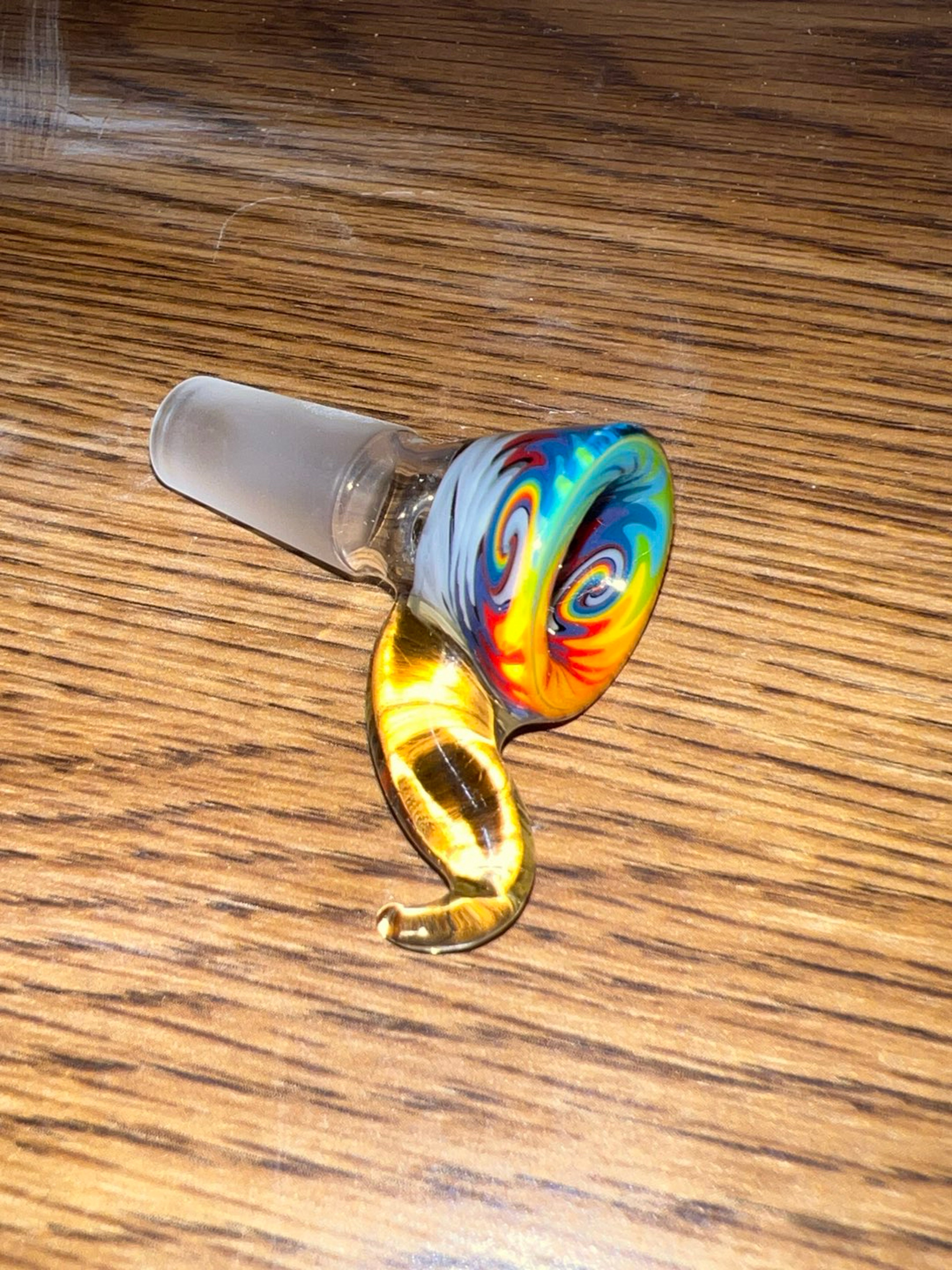 KJH glass slide wig wag Fire and Water chameleon eye 14mm image 0