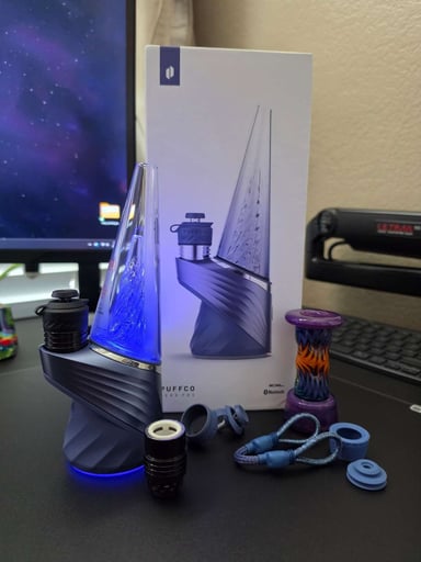 Preview pic of Storm Puffco Peak Pro w/ Black 3DXL + Brand New Storm Glass & Durin Cooling Tower