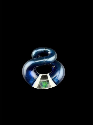 Preview pic of Brand New Natey Love Blue & White W/Opal Infiniti Pendant