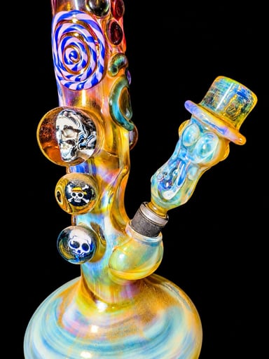 Preview pic of Bob Snodgrass Travis Wigger Chong Skull bong 23 inches tall