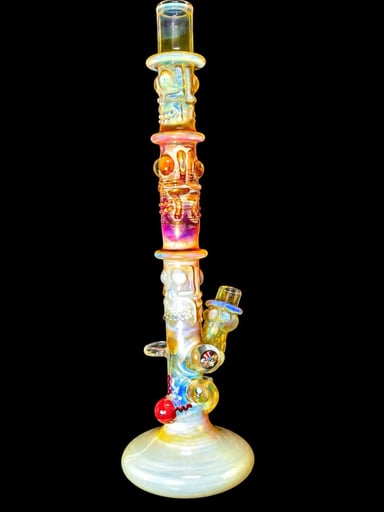 Preview pic of Bob Snodgrass Travis Wigger Chong bong pipe 420 Skull 23 inches tall