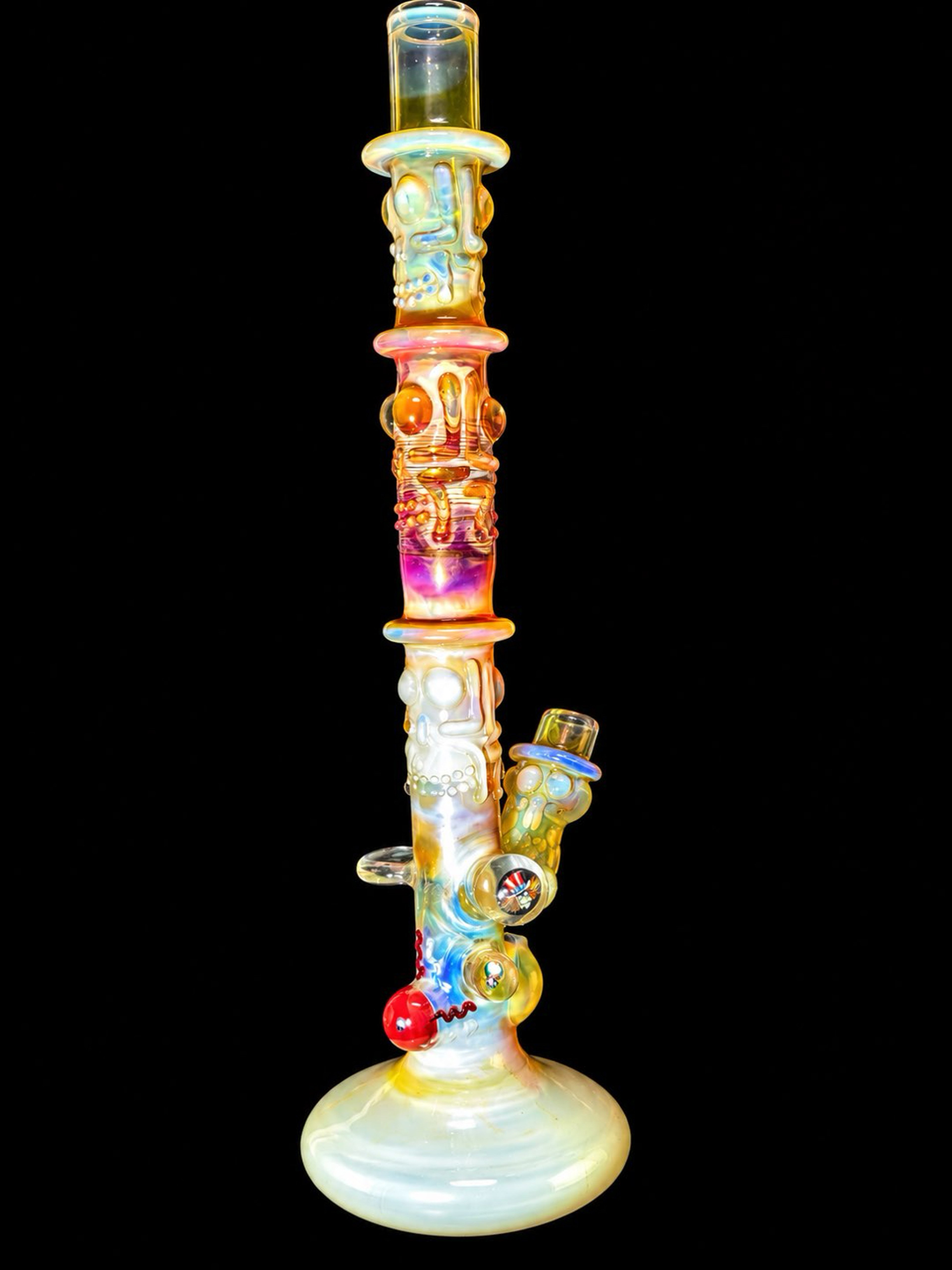 Preview pic of Bob Snodgrass Travis Wigger Chong bong pipe 420 Skull 23 inches tall