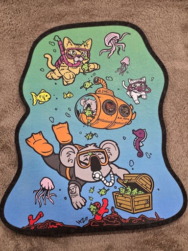 Preview pic of Milkyway x Koala Puffs "Catlantis" Moodmat