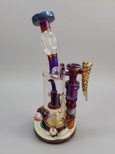 Preview pic of amber fumed rig with worked bowl
