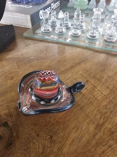 Preview pic of Cowboy Glass Cowboy Hat Pendant