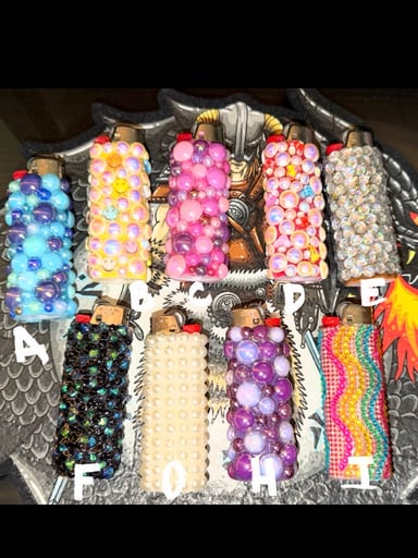 Preview pic of Bedazzled Epoxy Resin Bic Lighters