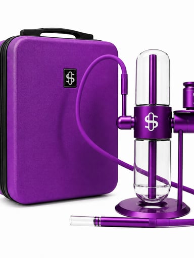 Preview pic of Stundenglass Gravity hookah bong w Case protector - Purple