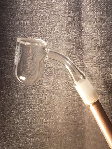 Preview pic of Bear Quartz Round Bottom Banger 10mm Female 45 Degree