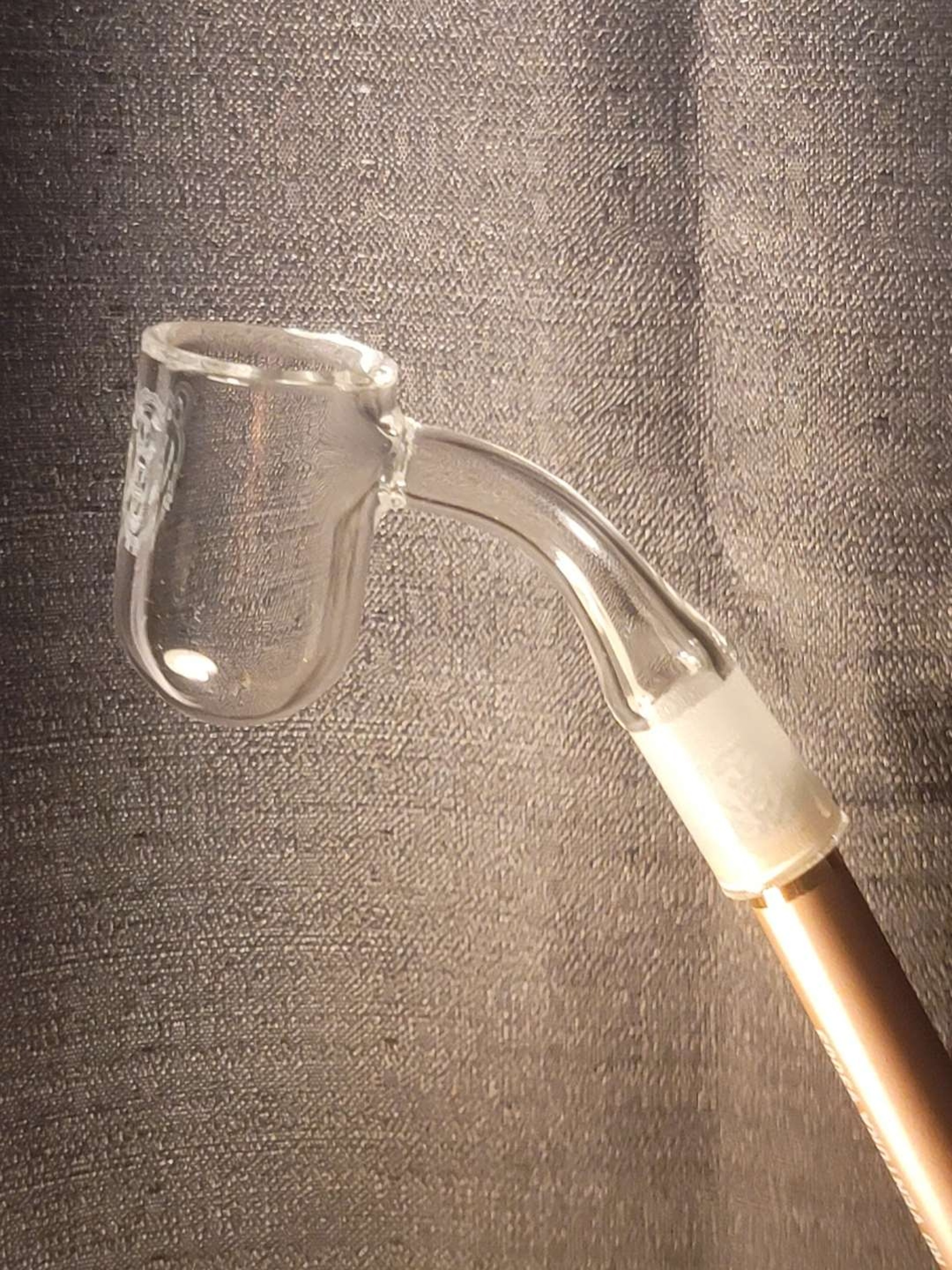Preview pic of Bear Quartz Round Bottom Banger 10mm Female 45 Degree