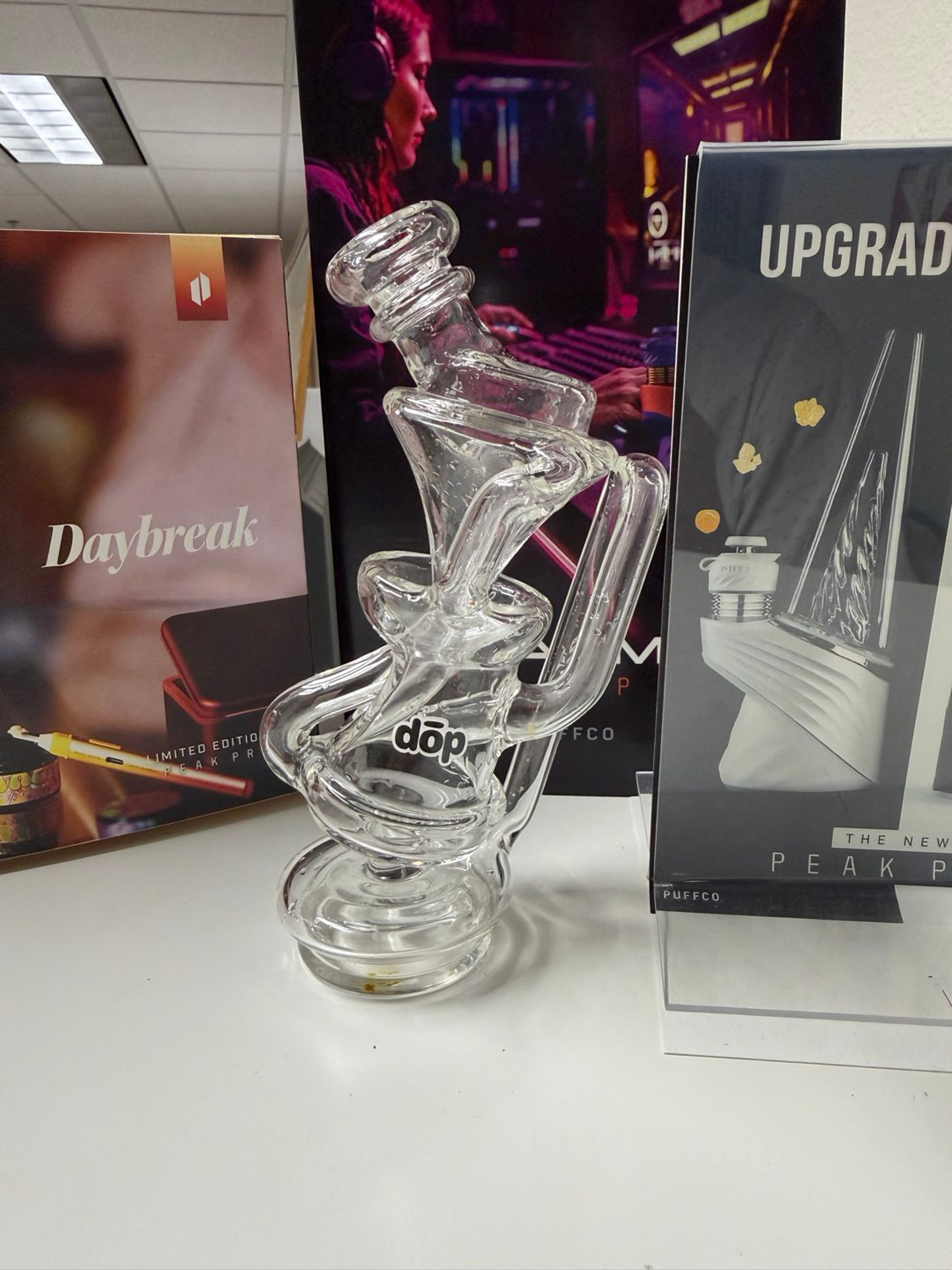 Preview pic of DŌP Glass Floating Recycler for Puffco Peak / Peak Pro – Clear