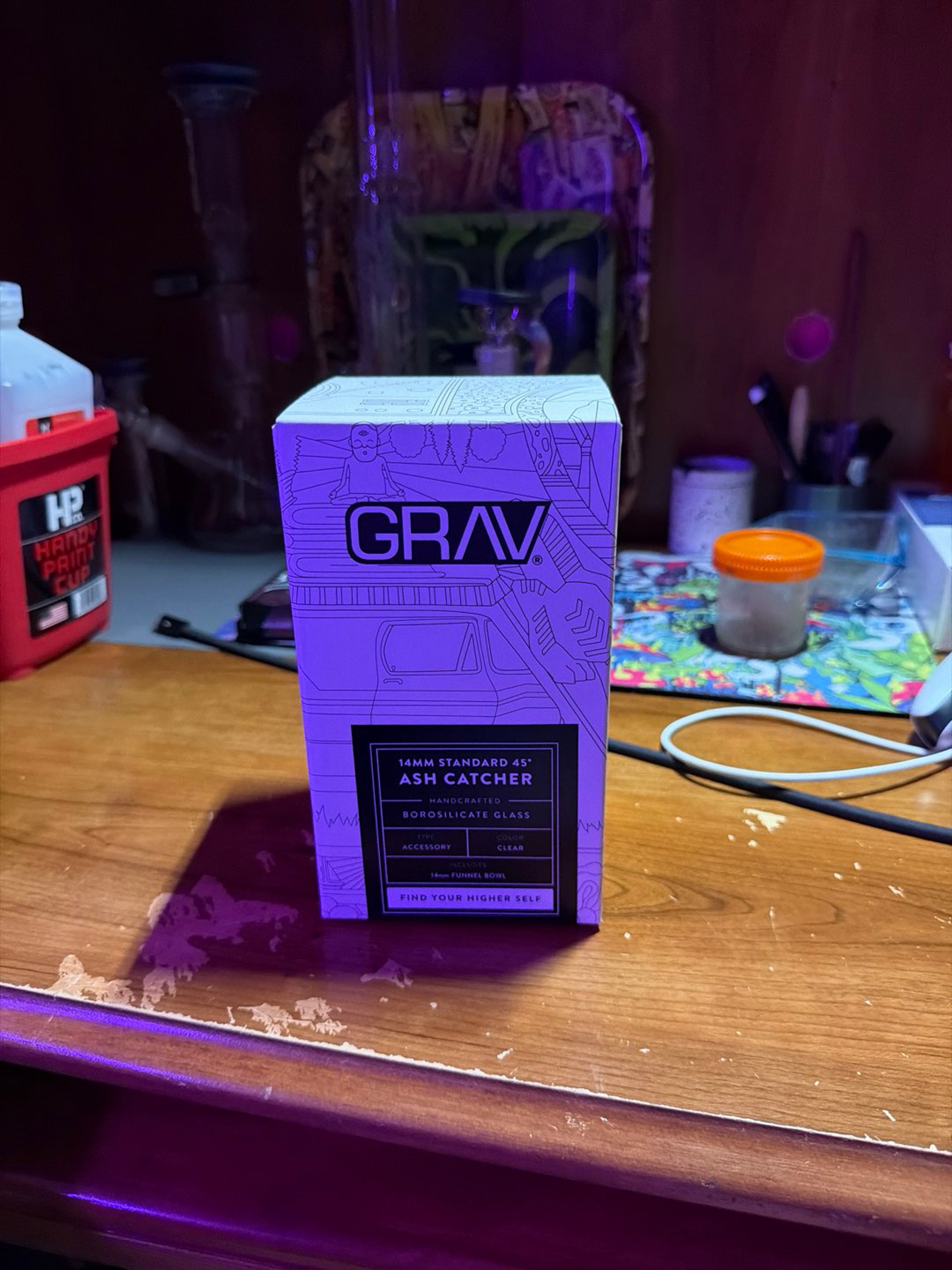 Preview pic of GRAV 14mm 45° borosilicate ash catcher