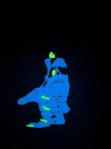Preview pic of Zombie Hand Lighter Sleeve(Glow-In-The-Dark) – Blue Glow-Green