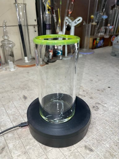 Preview pic of 6” tall 3” wide lime drop color