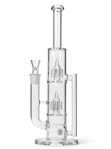 Preview pic of Roots Glass 16″ Grid Stem Recycler Bong
