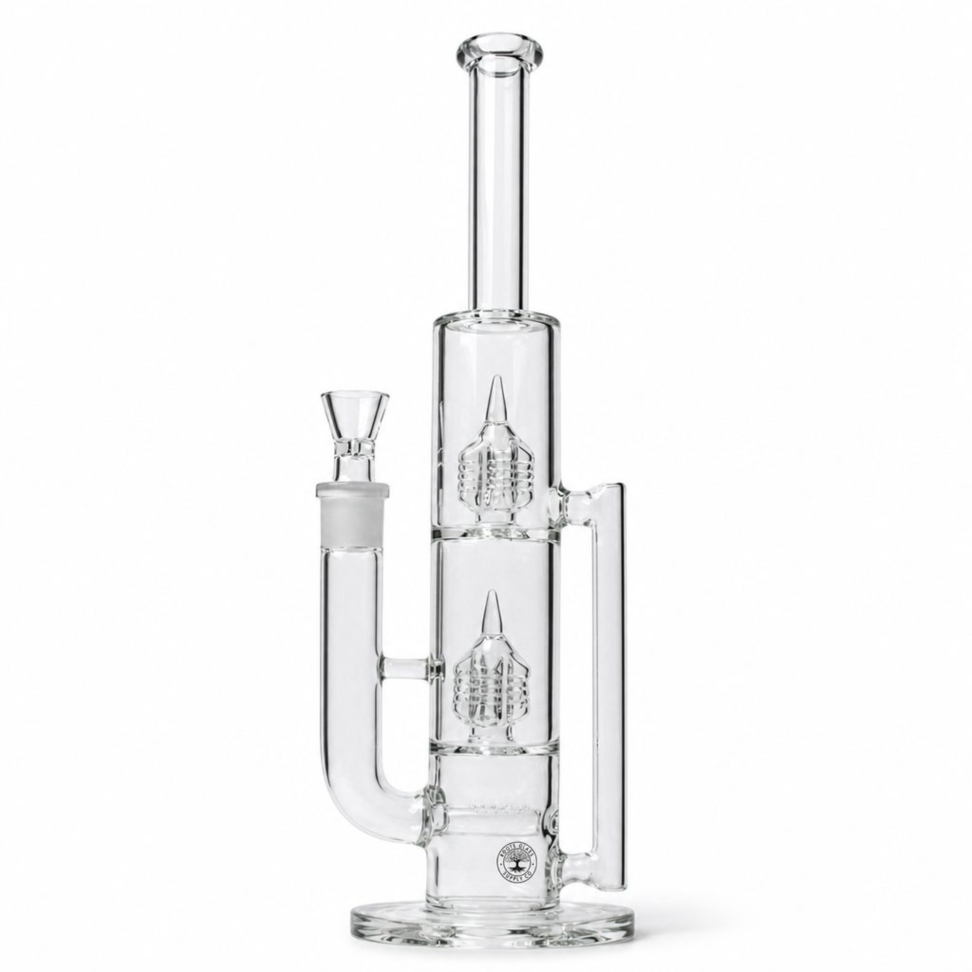 Preview pic of Roots Glass 16″ Grid Stem Recycler Bong