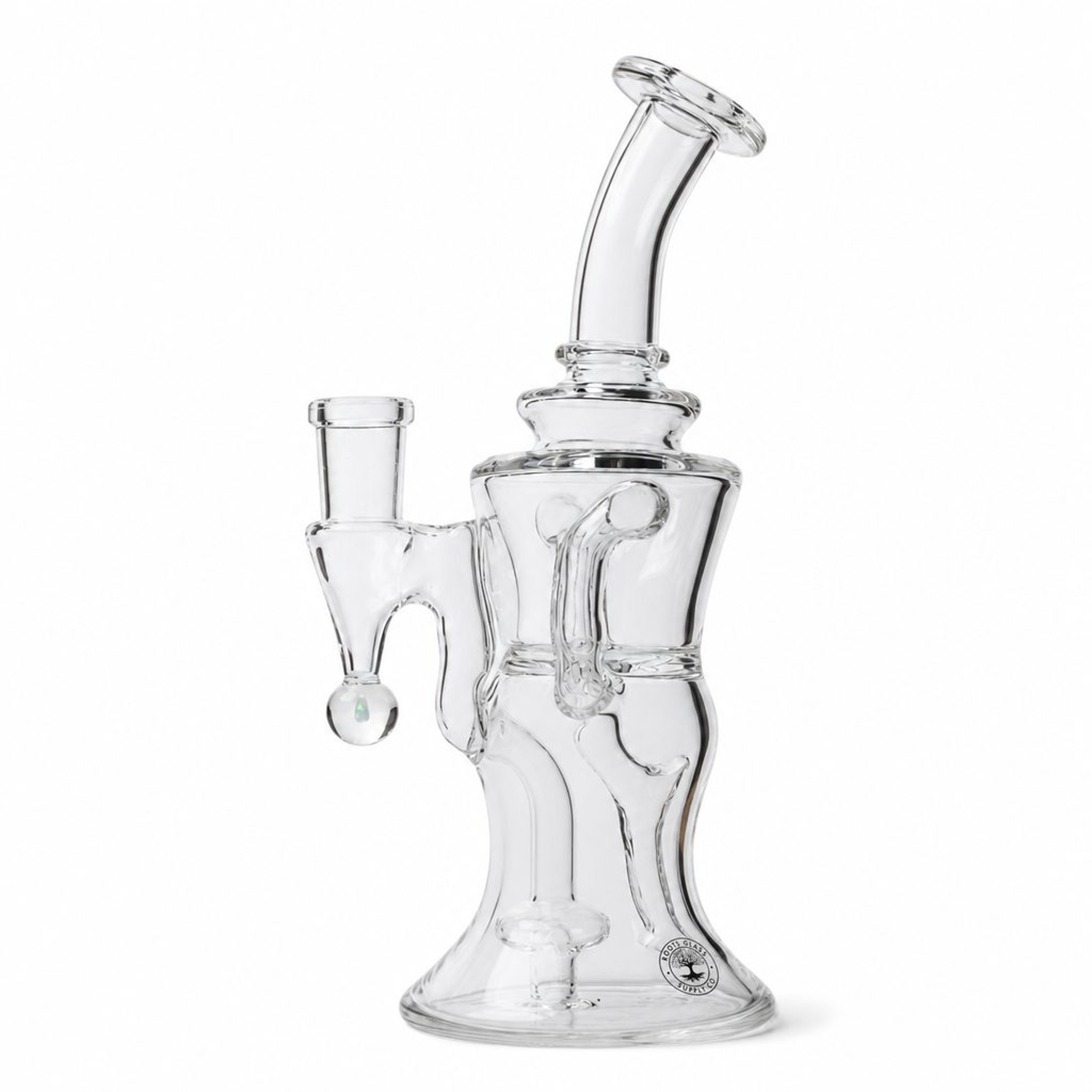 Preview pic of Roots Glass 8″ Full Size Gilly Recycler with Opal
