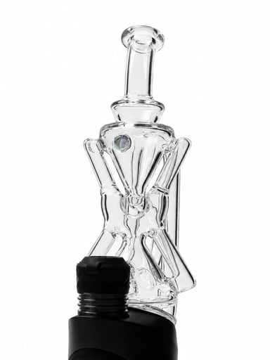 Preview pic of Roots Glass Spider Recycler Puffco Top with Opal