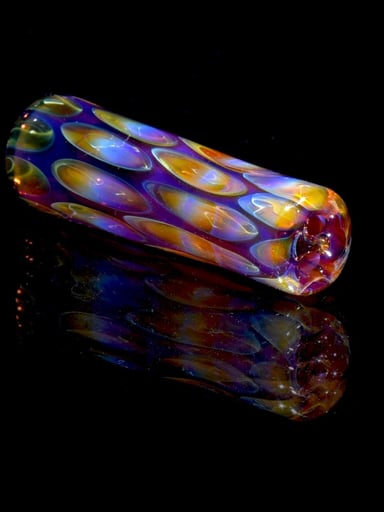 Preview pic of Steve H - Fully-worked Joint/Blunt Holder w/ Built-in Filter - Royal Jelly/Amber Purple