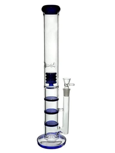 Preview pic of 16.5" Heavy Glass Bong Honeycomb Percolator