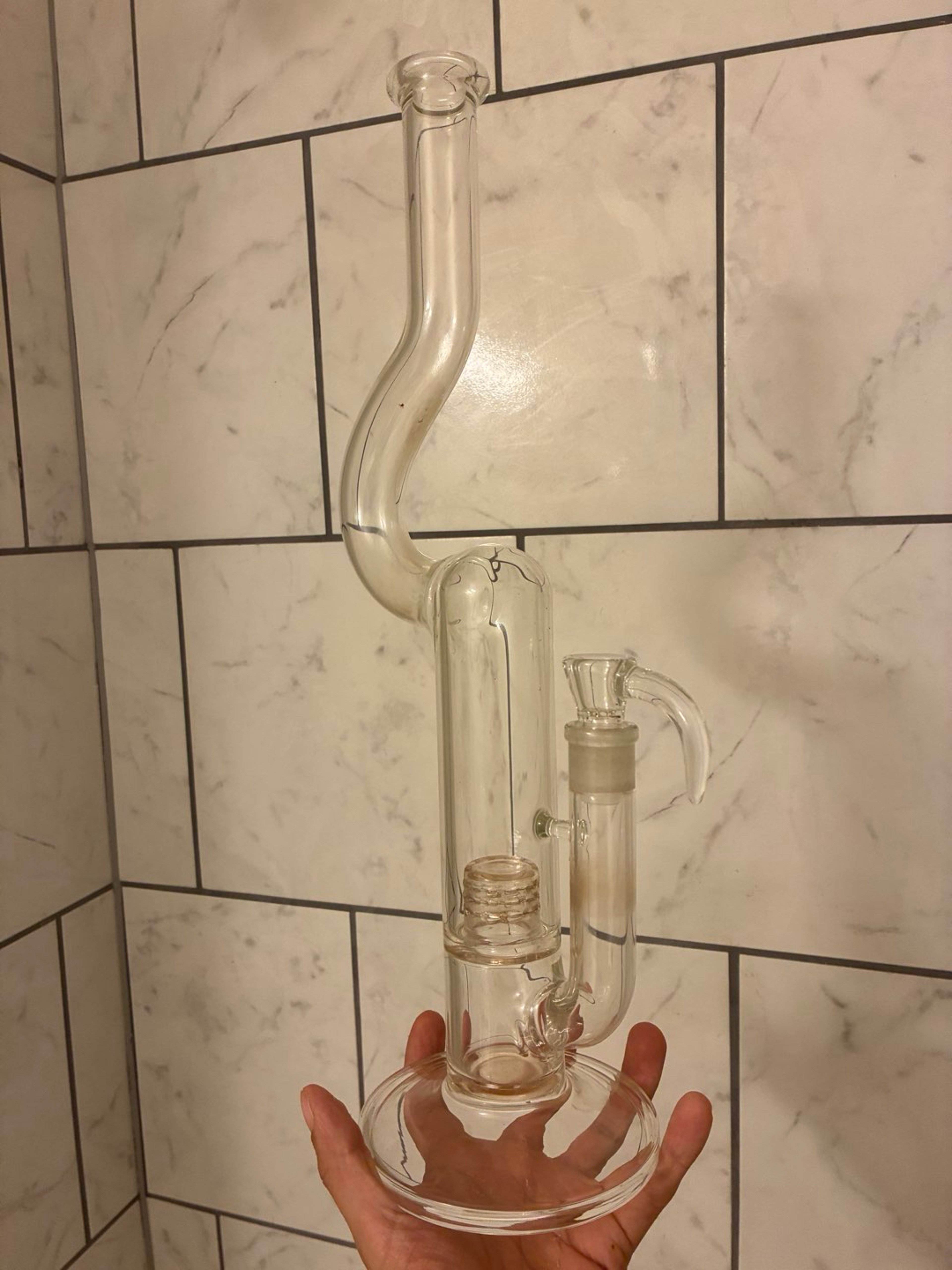 Preview pic of Greek Glass Natty Neck w/4-hole slide