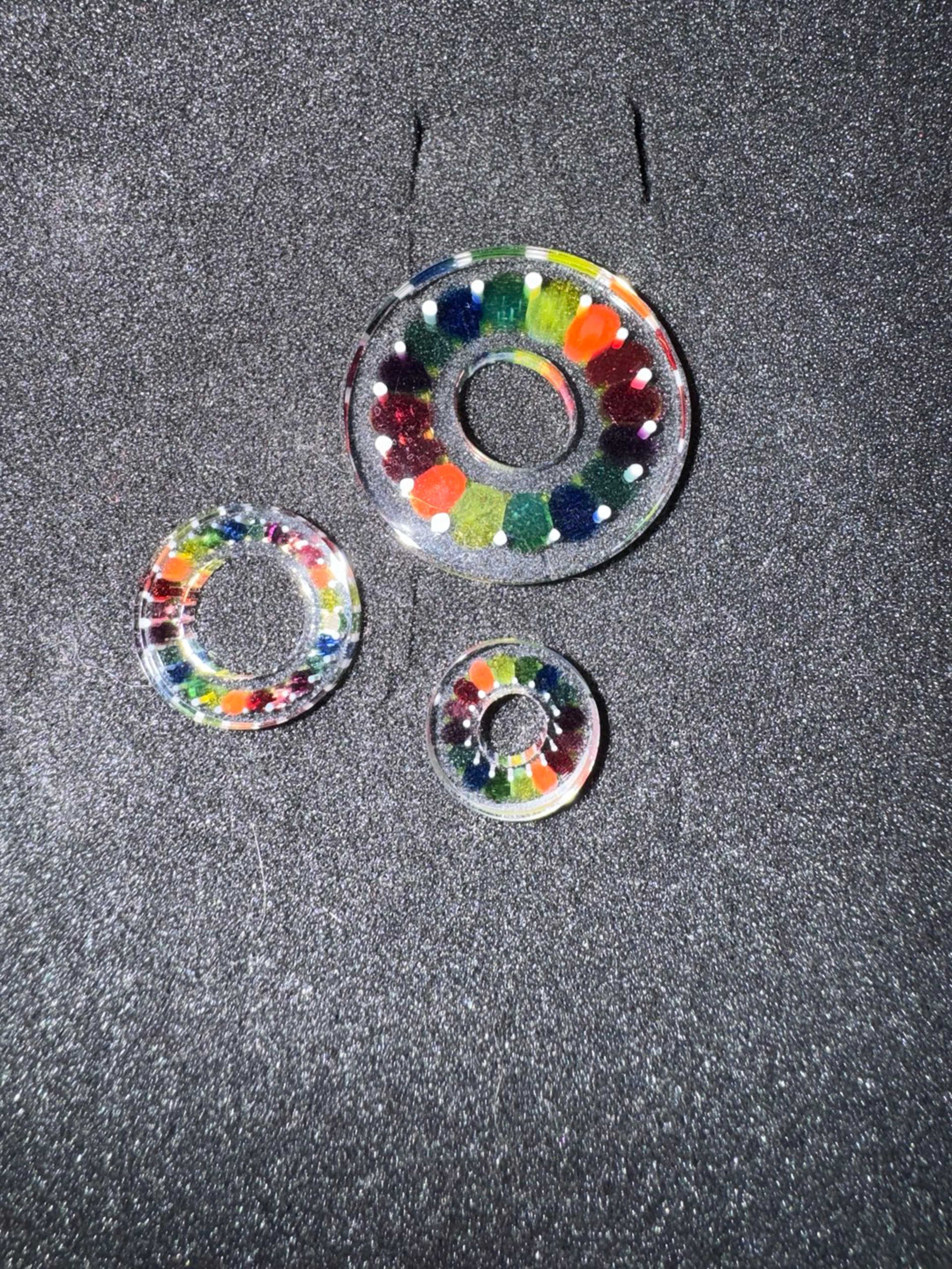 Preview pic of 3 karma glass rainbow chips