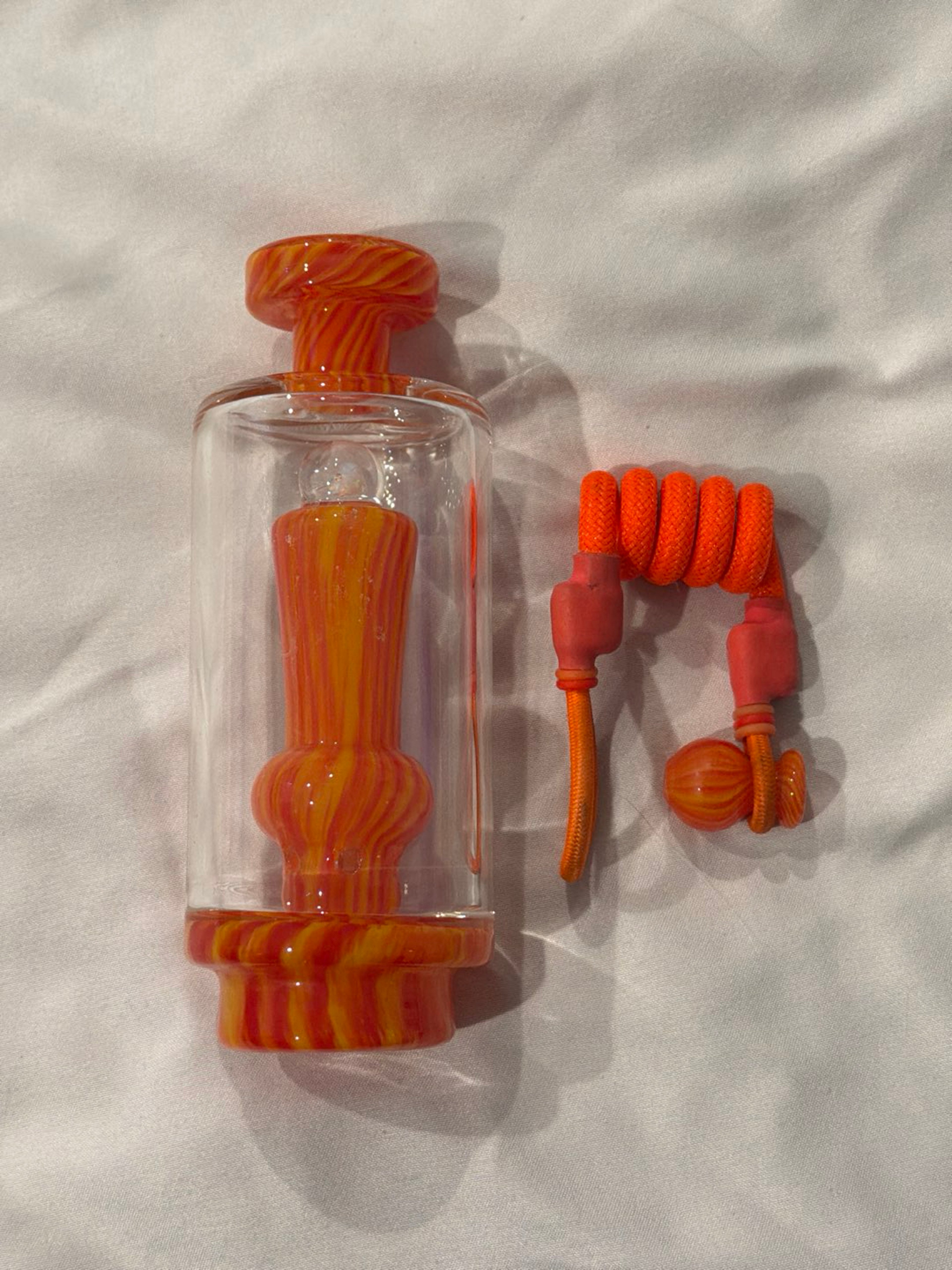 Preview pic of Custom Red/Orange Carta Top&Cap with Matching Tether
