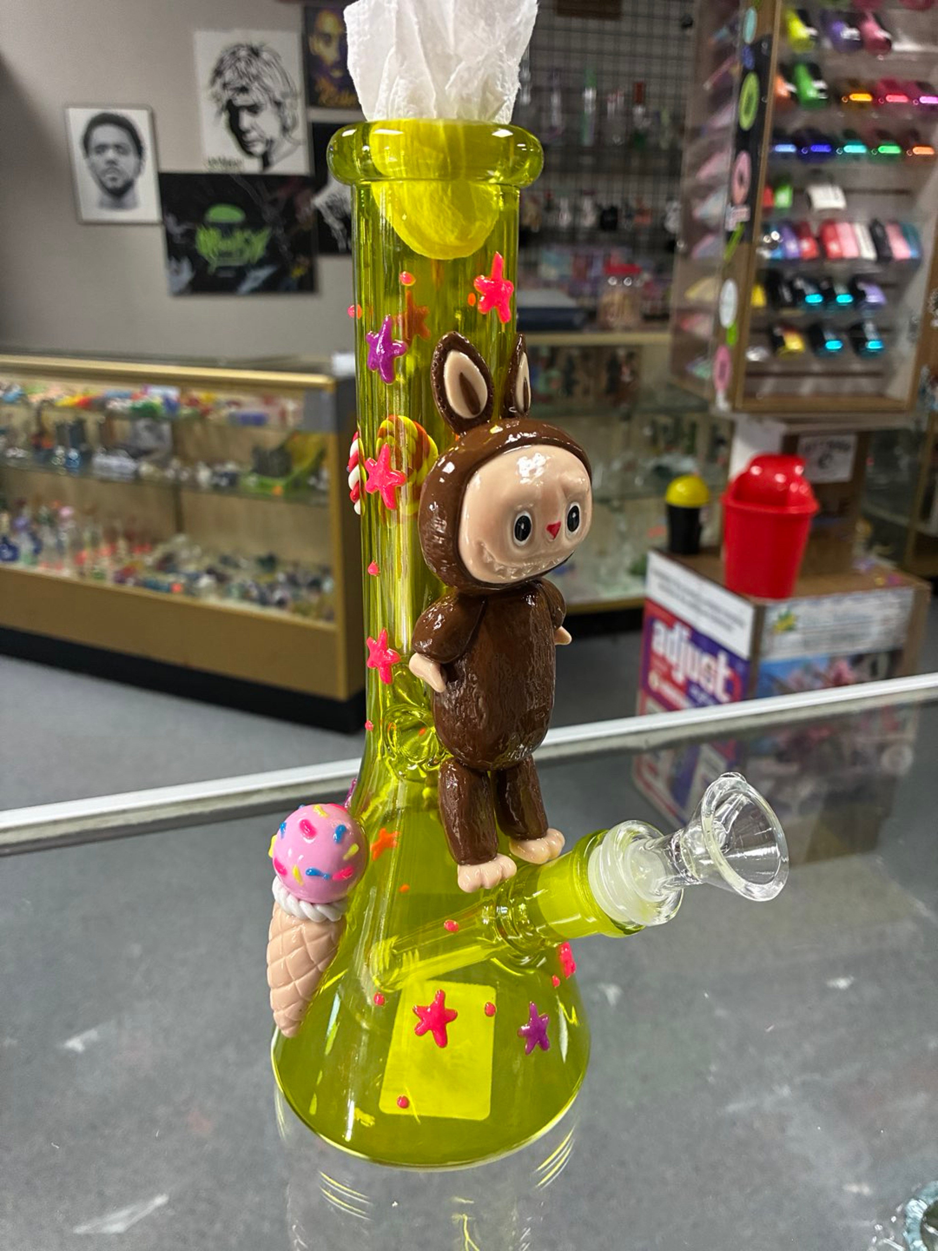 Preview pic of 10" Premium Glass Water Pipe Labubu Doll