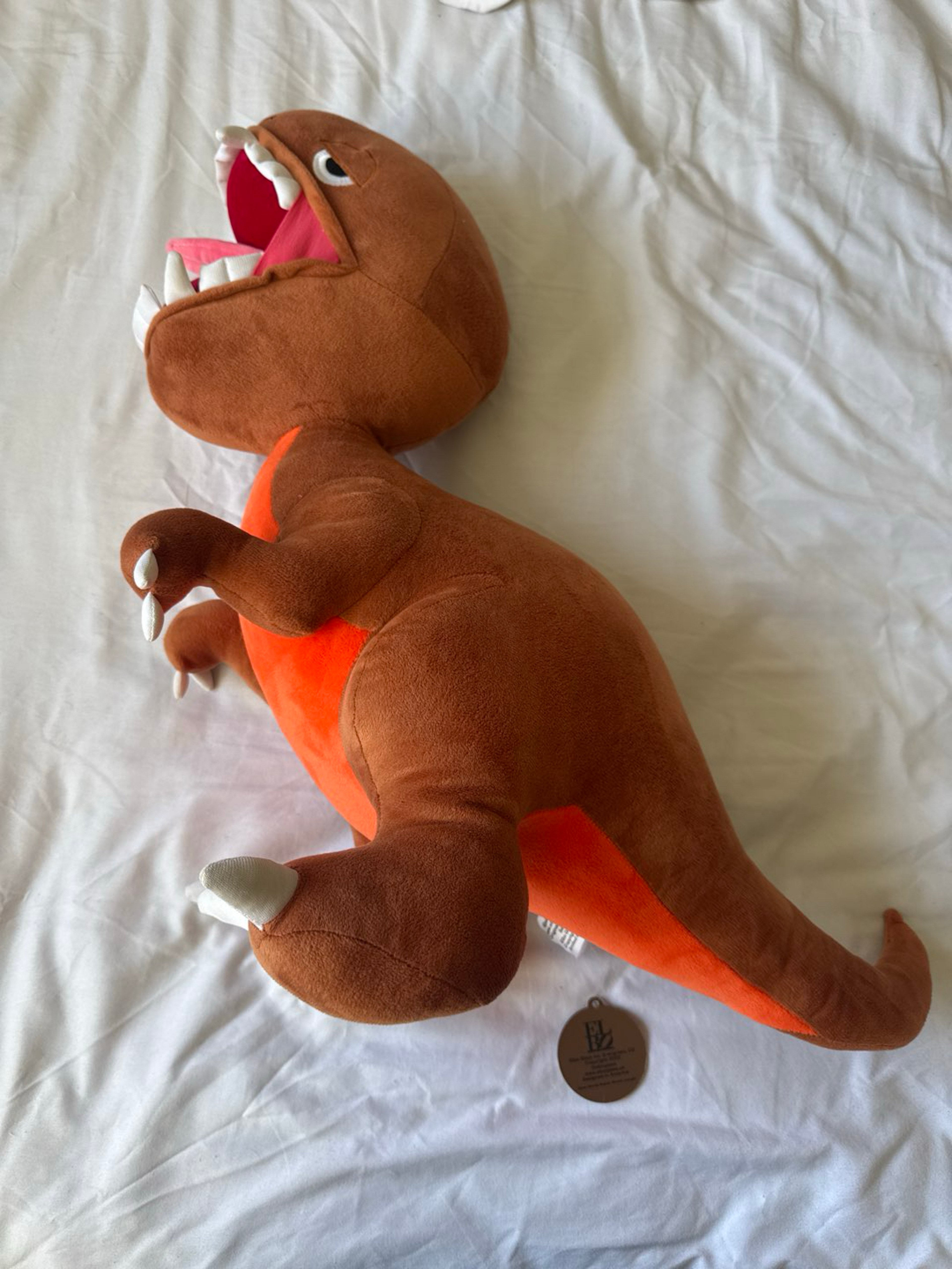 Preview pic of Elbo Open Mouth Raptor Brown Plush (Large)