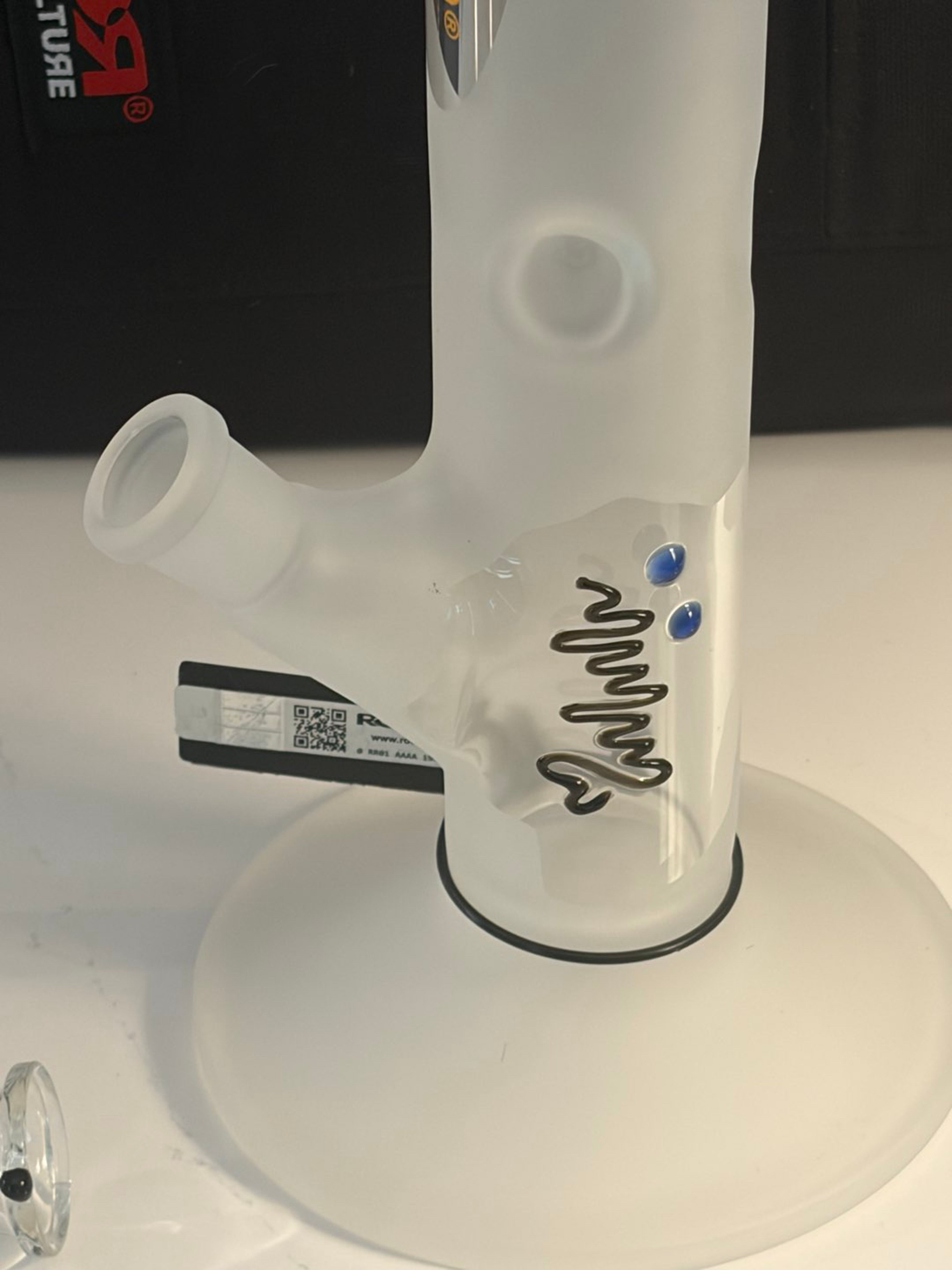 BLUE & Black Clear ROOR Glass Bong - Brand New image 0