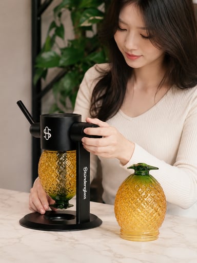 Preview pic of Stundenglass Pineapple Globe Gravity Hookah Bong Water Pipe