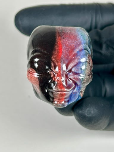 Preview pic of Alien Pipe - 4.5 Inches - Ceramic - Red, Black and Blue - FREE SHIPPING!!!