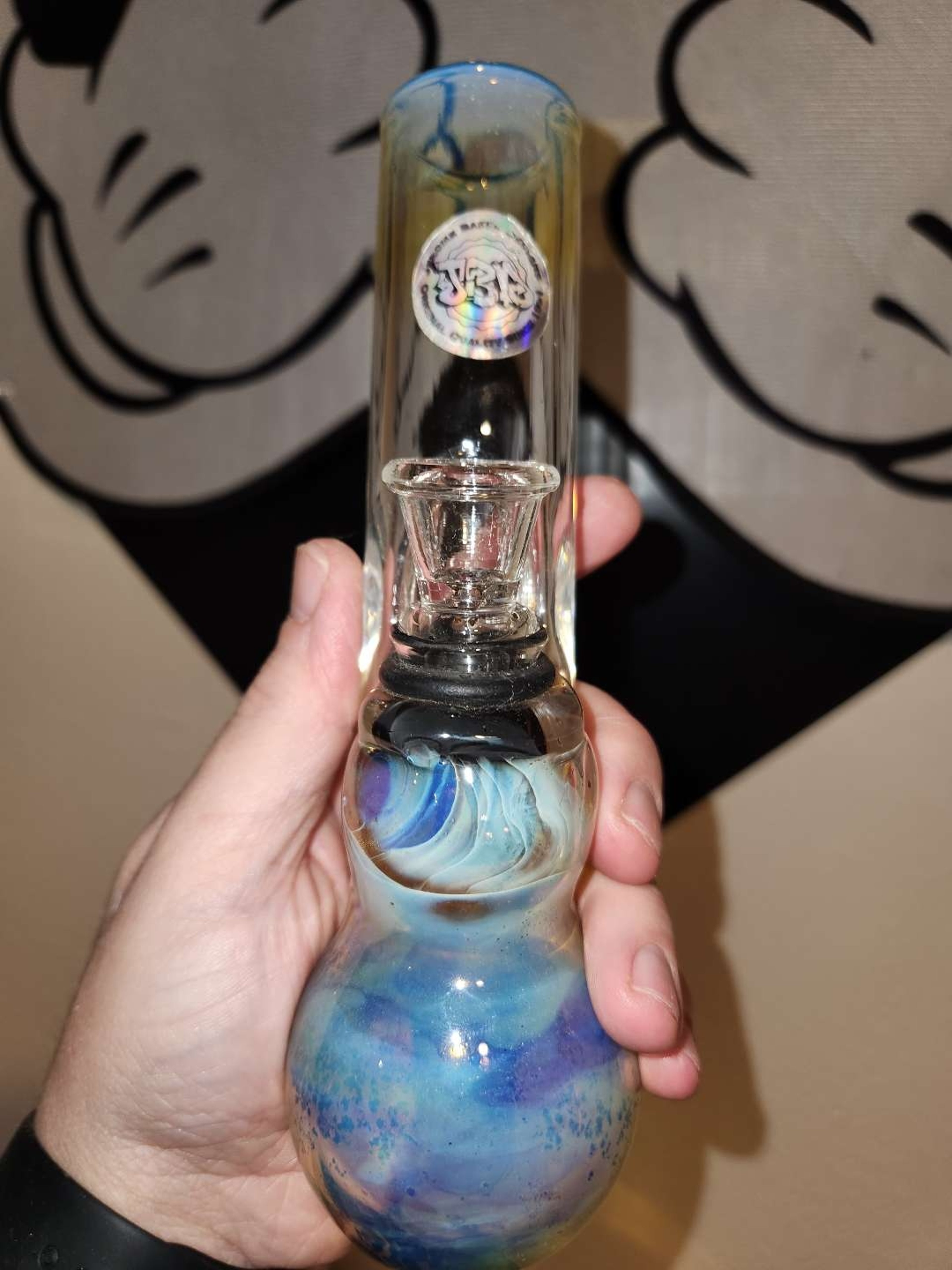 Preview pic of Vintage Pre Op Jerome Baker Designs (JBD) Fumed Straight Tube – Grommet Style w/ Logo Sticker