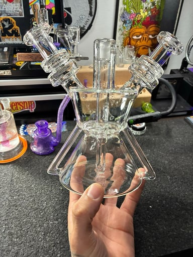 Preview pic of Ferri Glass Hookah Rig 10mm with hoses & pelican