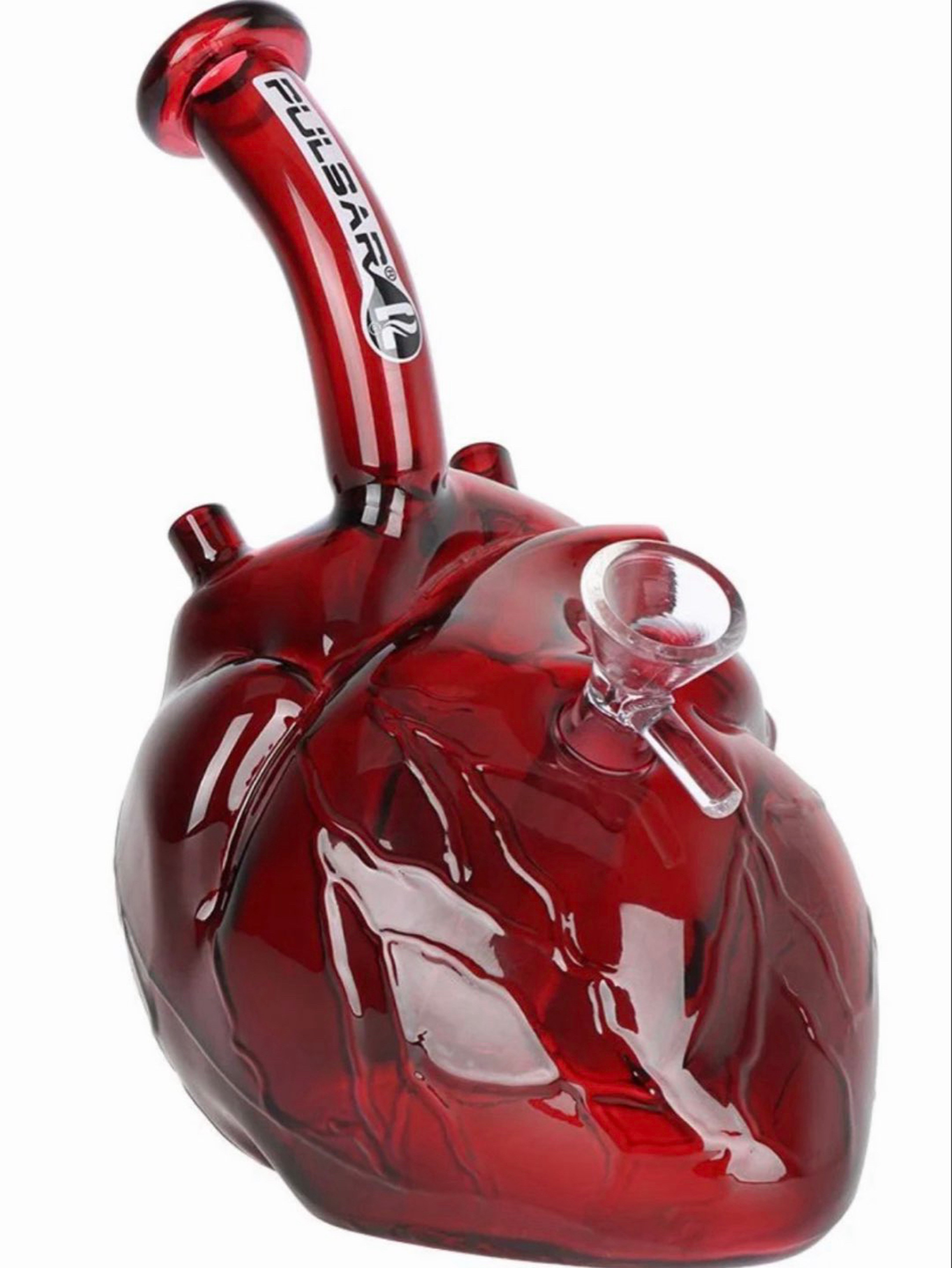 Preview pic of Pulsar Be Still My Heart 6.5” Glass Water Pipe