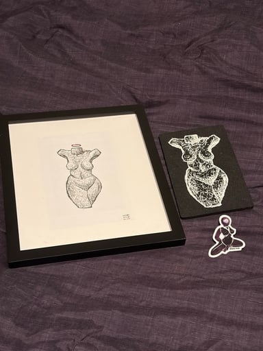 Preview pic of Ishtar Bundle [ Moodmat + Framed Artwork + Sticker ] 🌌