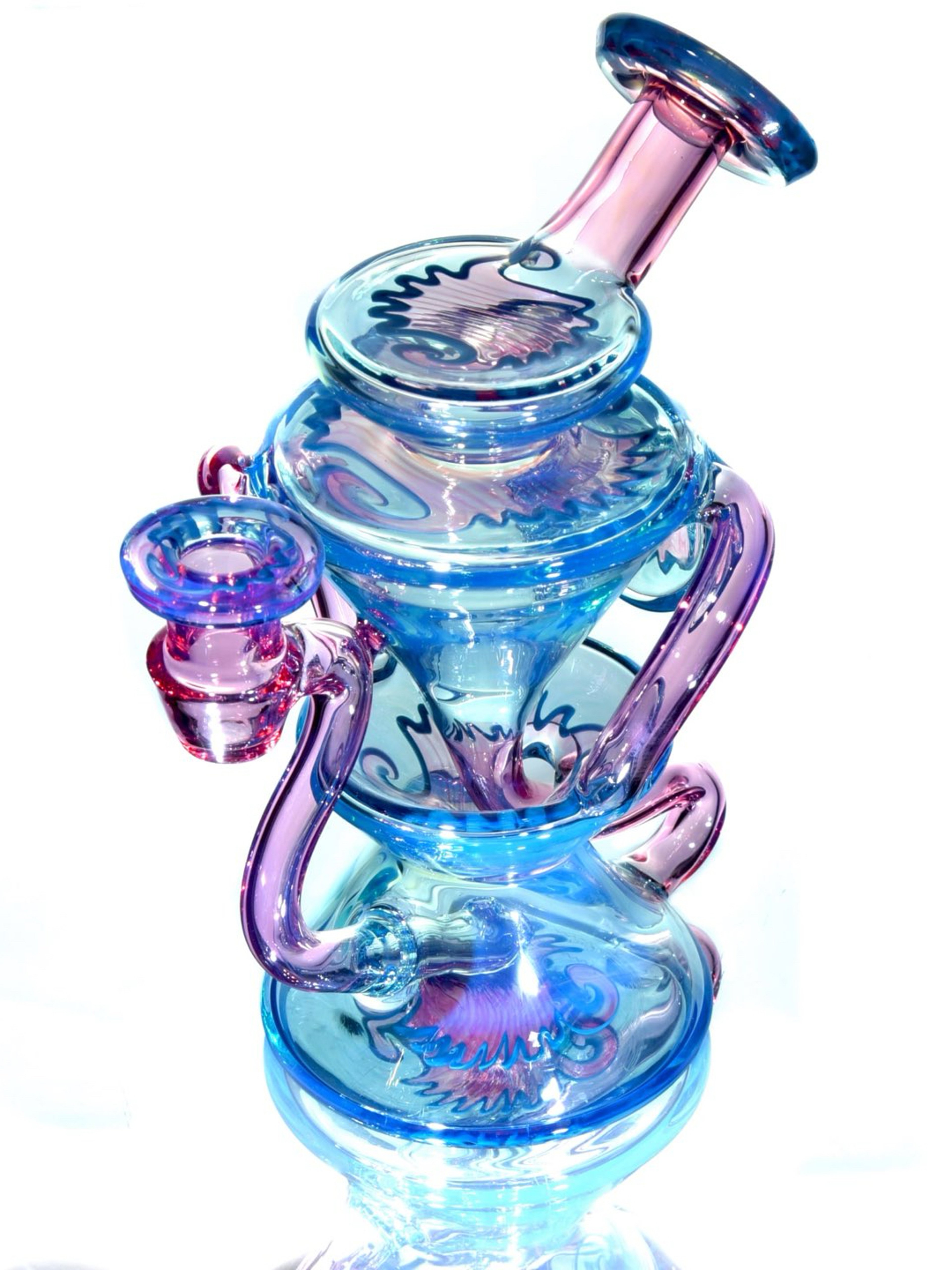 Preview pic of Capt’n Cronic - Worked Two & Through Double-uptake Floating Recycler - Meta-Terrania/Royal Jelly Linework - 10mm Female
