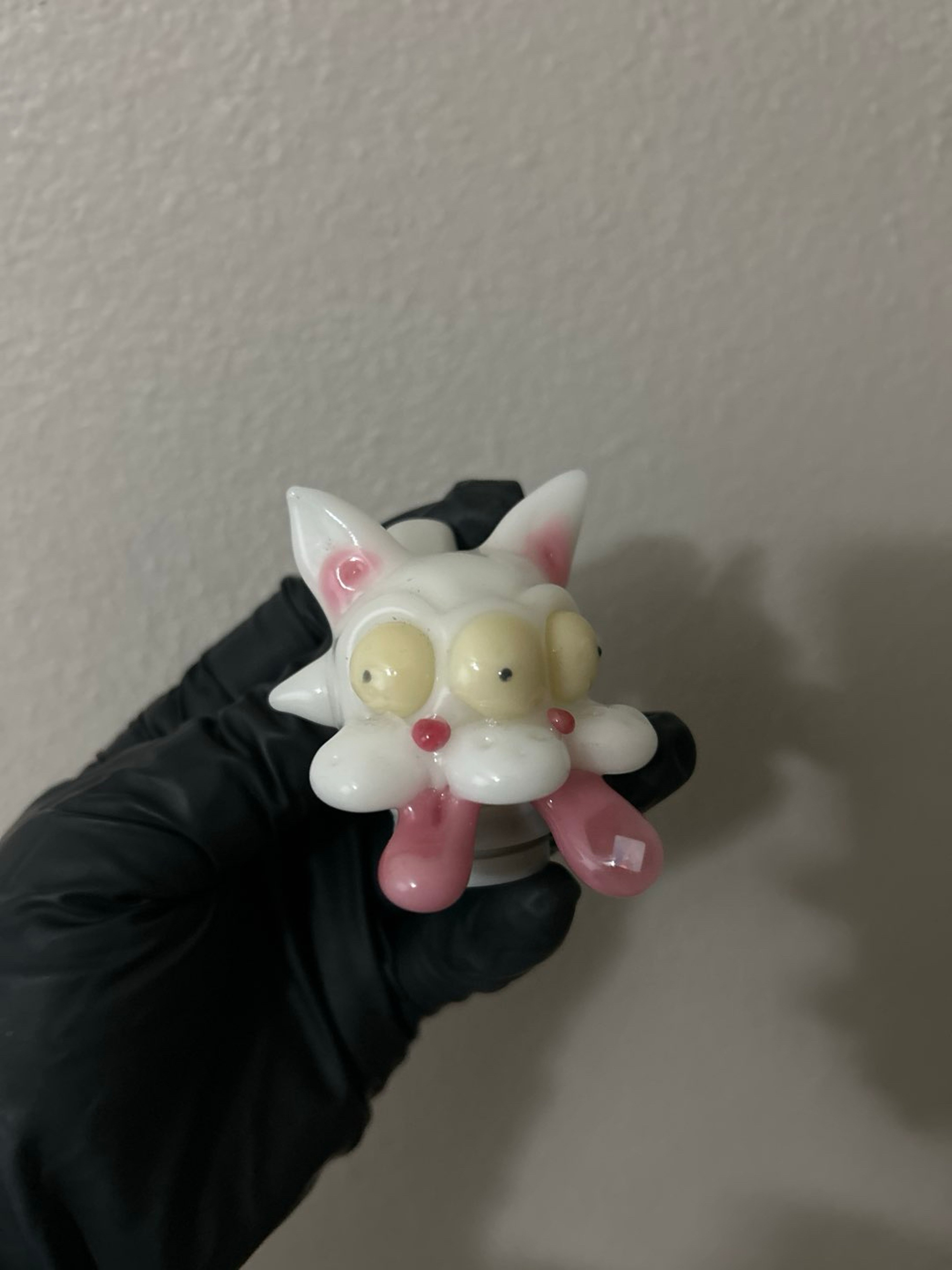 Preview pic of Nervglass GID trippy cat for the puffco pivot with v2 nope2dope proxy core adapter