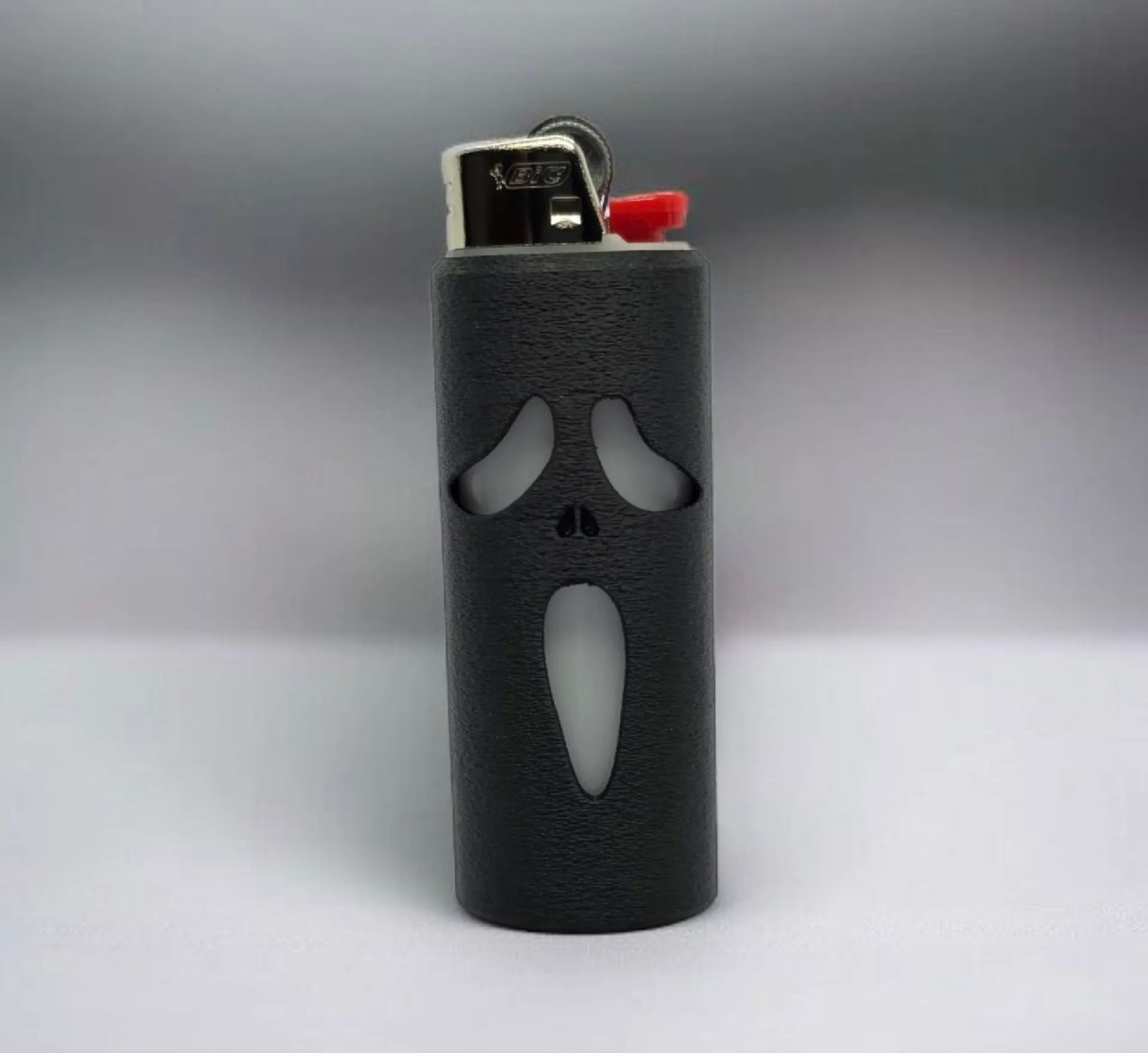 Preview pic of Ghostface Scream Bic Lighter Sleeve –Texturized Case